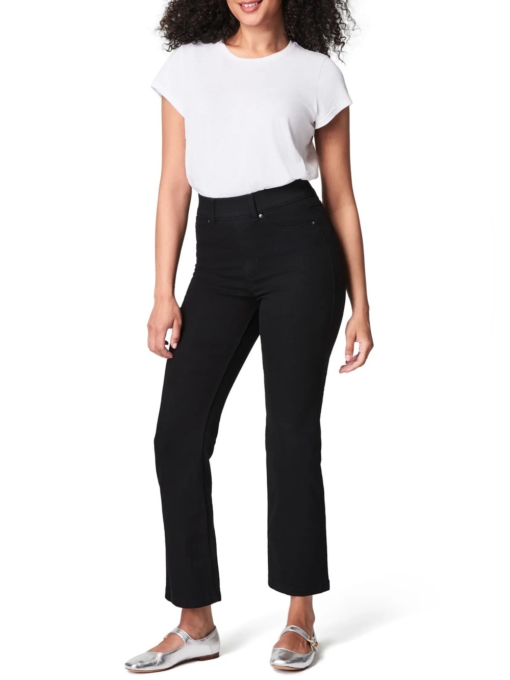 Spanx SPANXshape EveryWear Kick Flare Jeans Black Size Small Petite NWT New